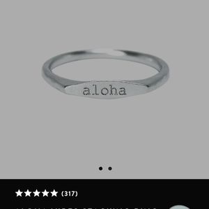 Aloha stacking ring Hawaii tropical